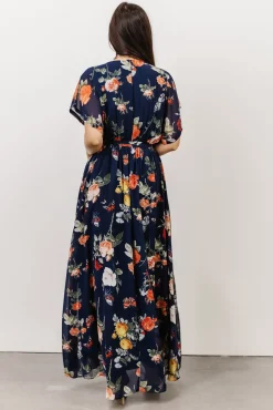 Baltic Born Madeline Maxi Dress | Navy + Coral Floral