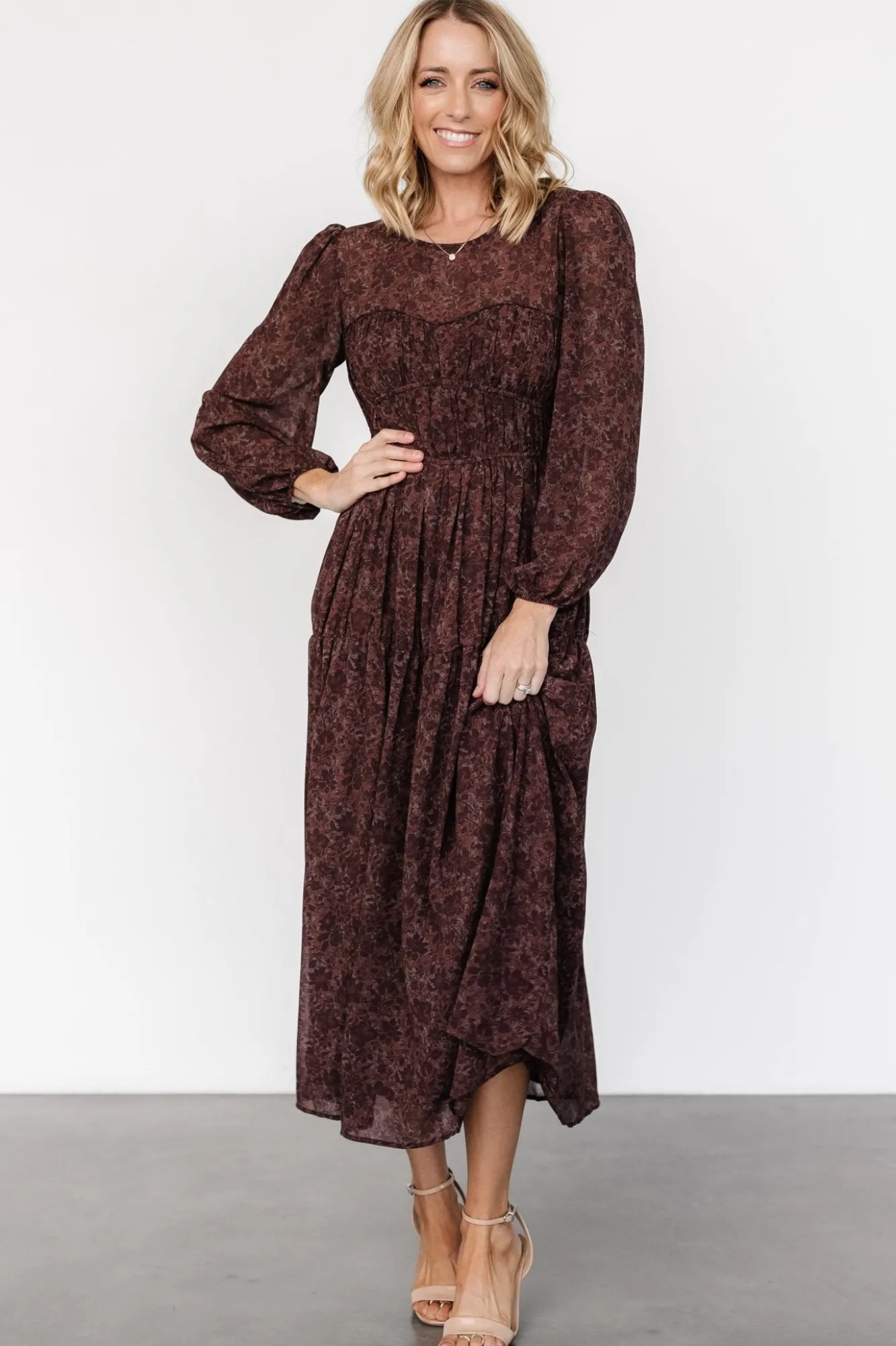 Baltic Born Madelyn Maxi Dress | Brown Floral