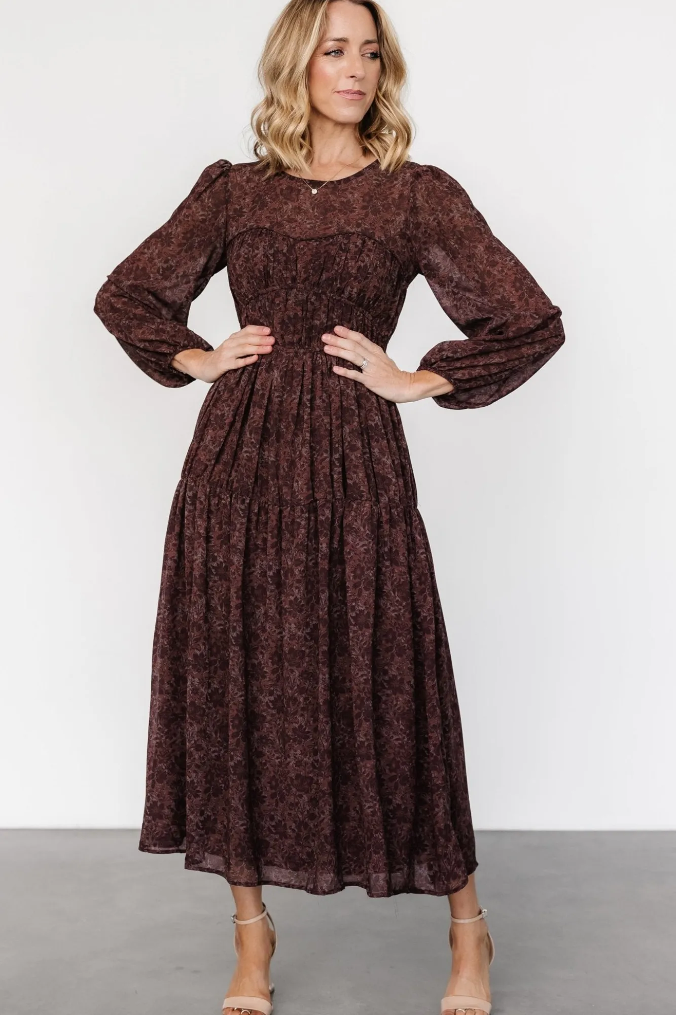 Baltic Born Madelyn Maxi Dress | Brown Floral