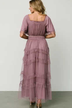 Baltic Born Magdalena Tulle Maxi Dress | Dusty Orchid