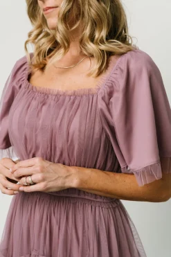 Baltic Born Magdalena Tulle Maxi Dress | Dusty Orchid
