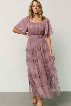 Baltic Born Magdalena Tulle Maxi Dress | Dusty Orchid