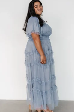 Baltic Born Magdalena Tulle Maxi Dress | Dusty Blue