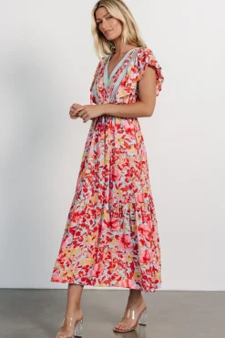 Baltic Born Maggie Maxi Dress | Blue + Coral Multi