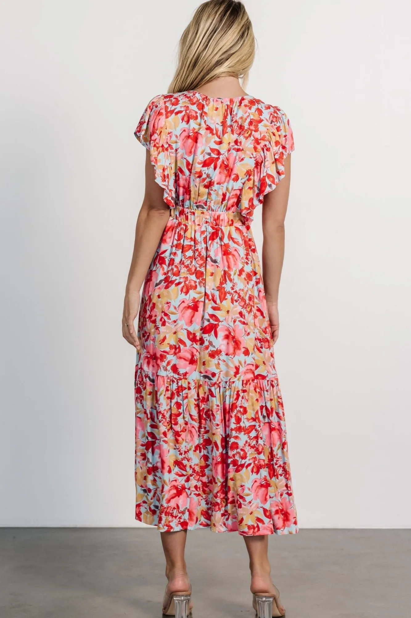 Baltic Born Maggie Maxi Dress | Blue + Coral Multi