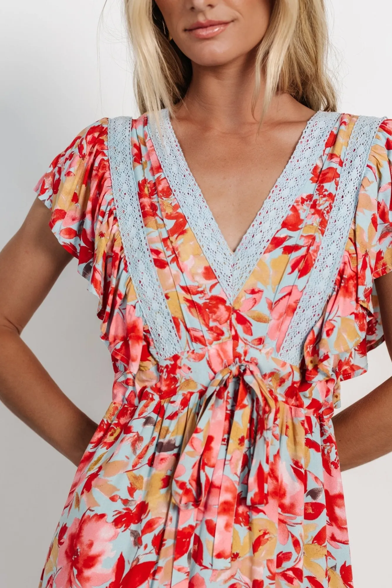 Baltic Born Maggie Maxi Dress | Blue + Coral Multi