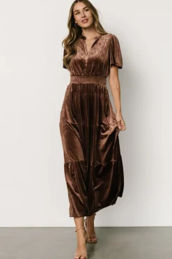 Baltic Born Maida Embroidered Velvet Dress |