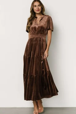 Baltic Born Maida Embroidered Velvet Dress |