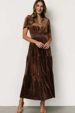 Baltic Born Maida Embroidered Velvet Dress |