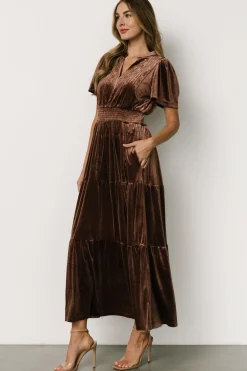 Baltic Born Maida Embroidered Velvet Dress |