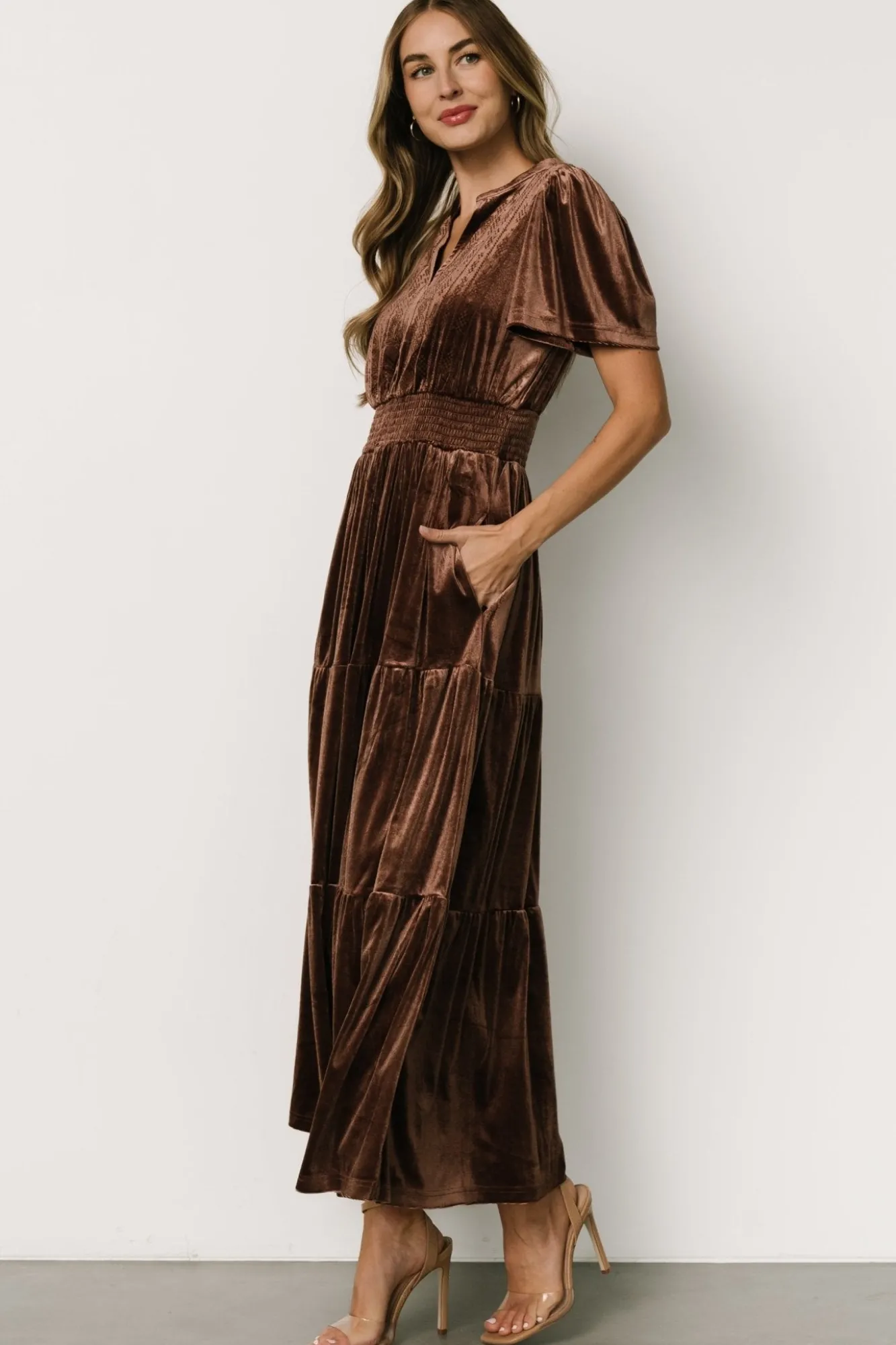 Baltic Born Maida Embroidered Velvet Dress |