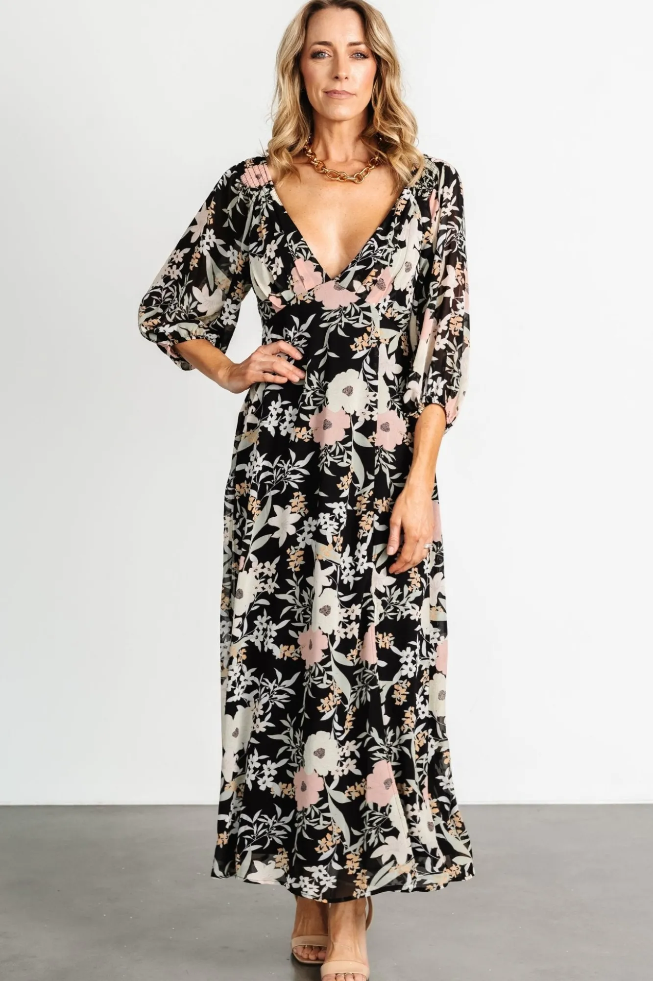 Baltic Born Maisie Maxi Dress | Black Floral