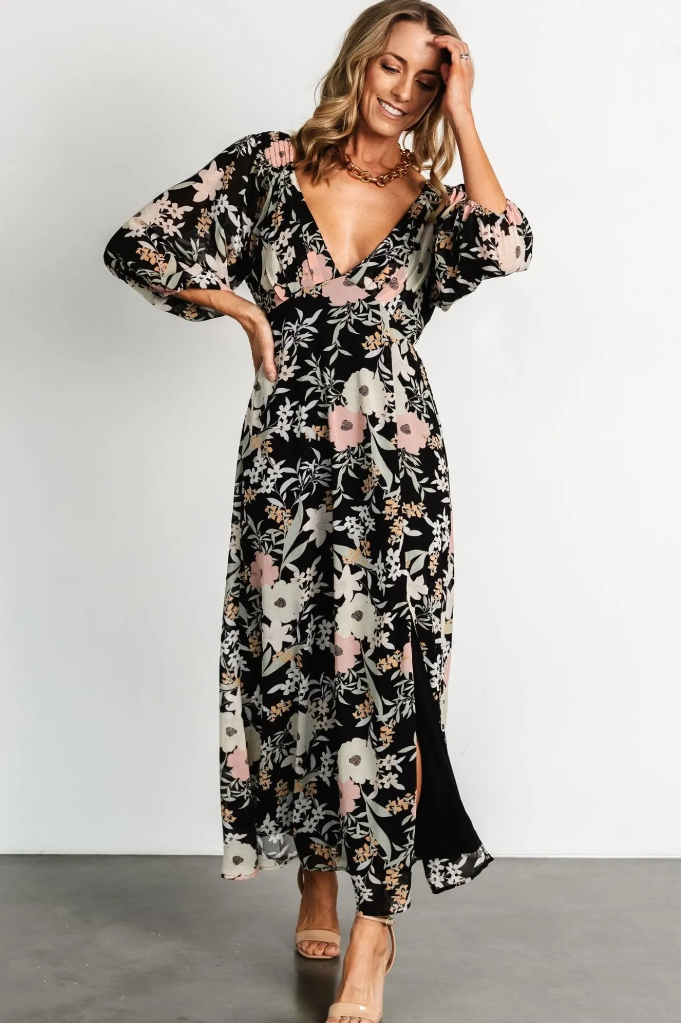 Baltic Born Maisie Maxi Dress | Black Floral