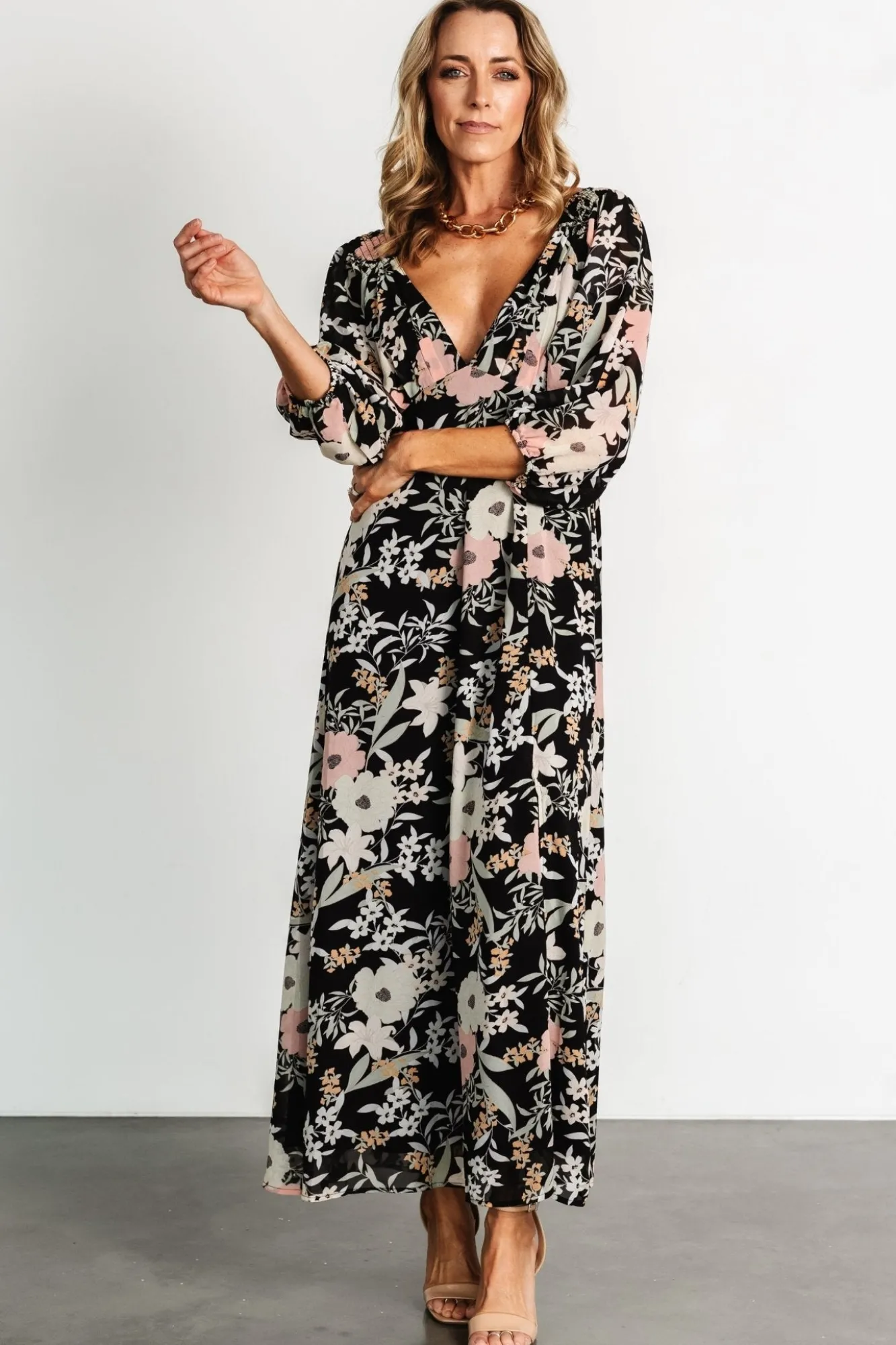 Baltic Born Maisie Maxi Dress | Black Floral
