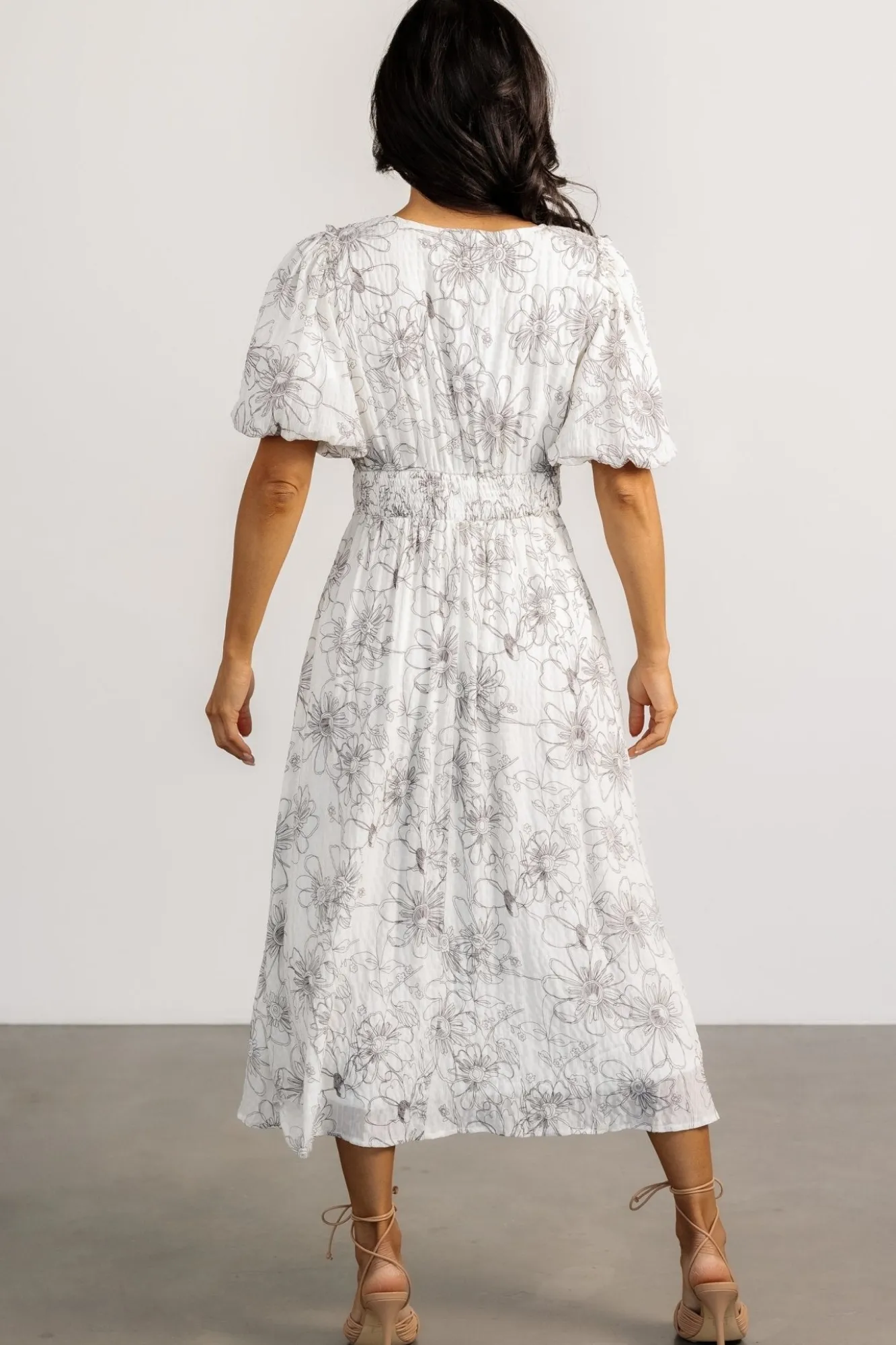 Baltic Born Makenna Midi Dress | Off White Print