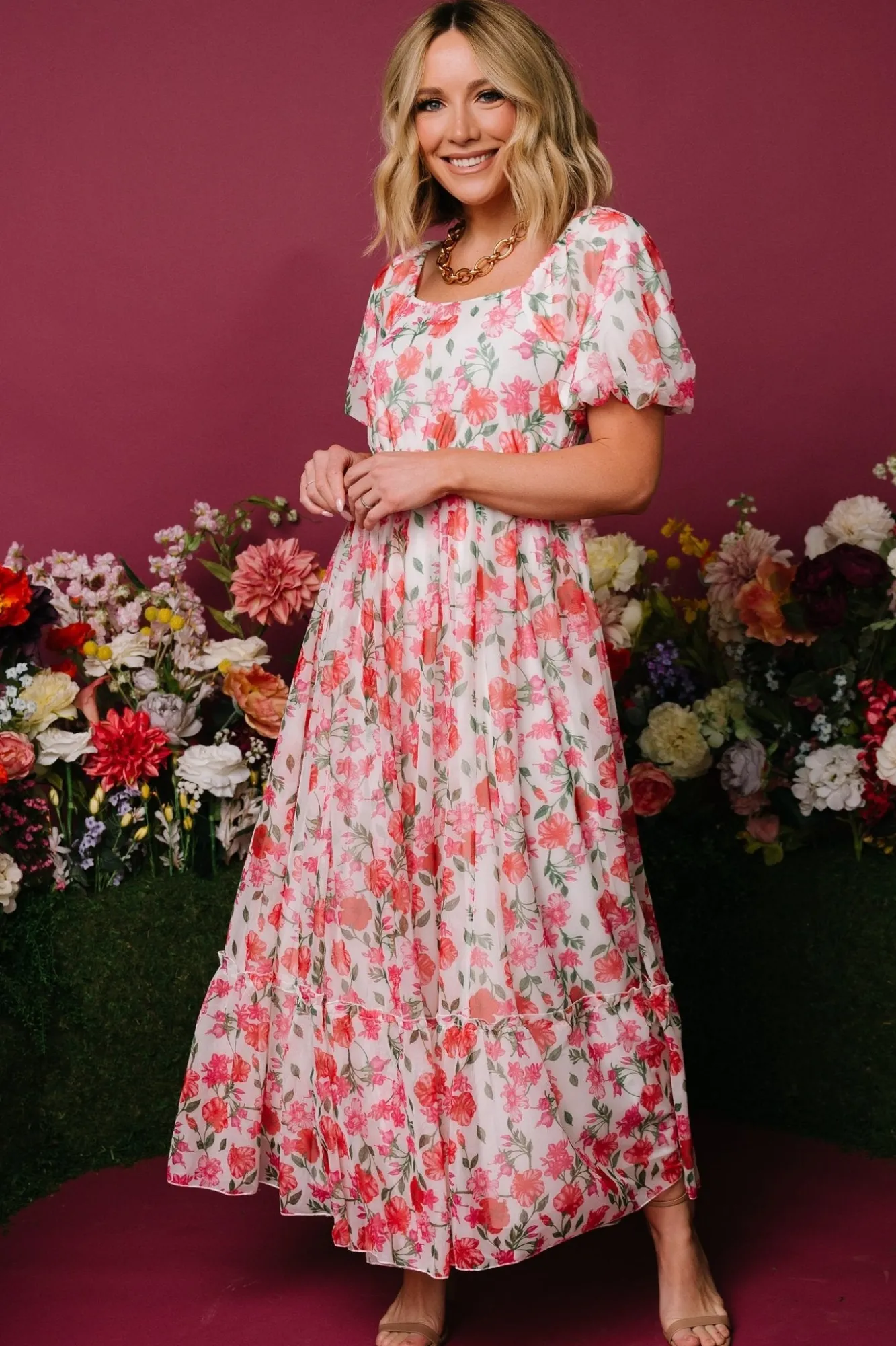 Baltic Born Margo Maxi Dress | Pink Multi Floral