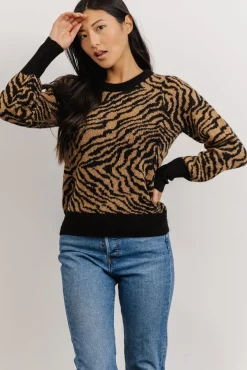 Baltic Born Mariam Knit Sweater | Black + Camel
