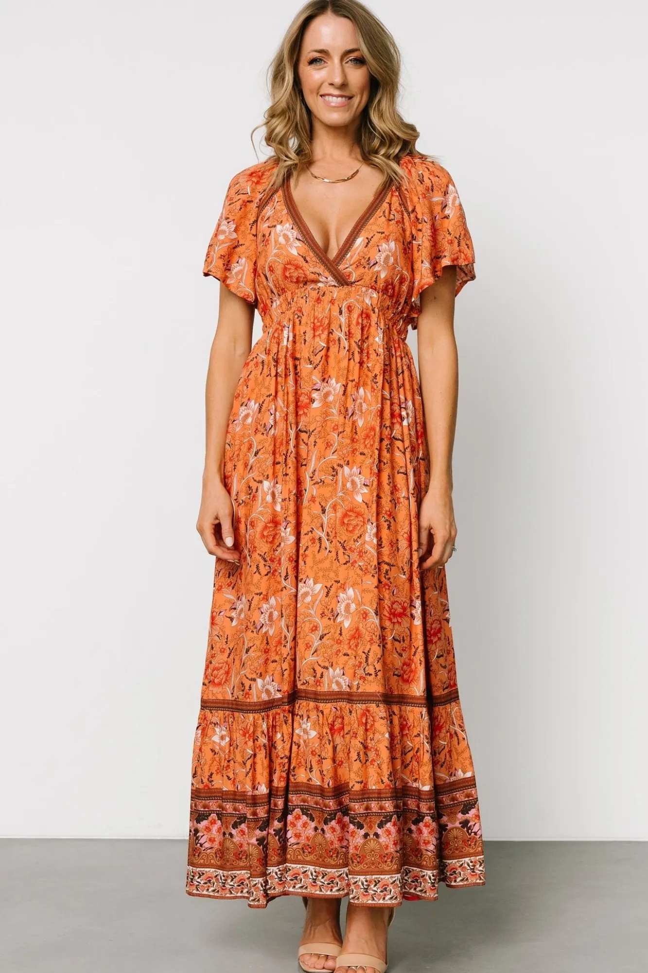 Baltic Born Marietta Maxi Dress | Orange Floral