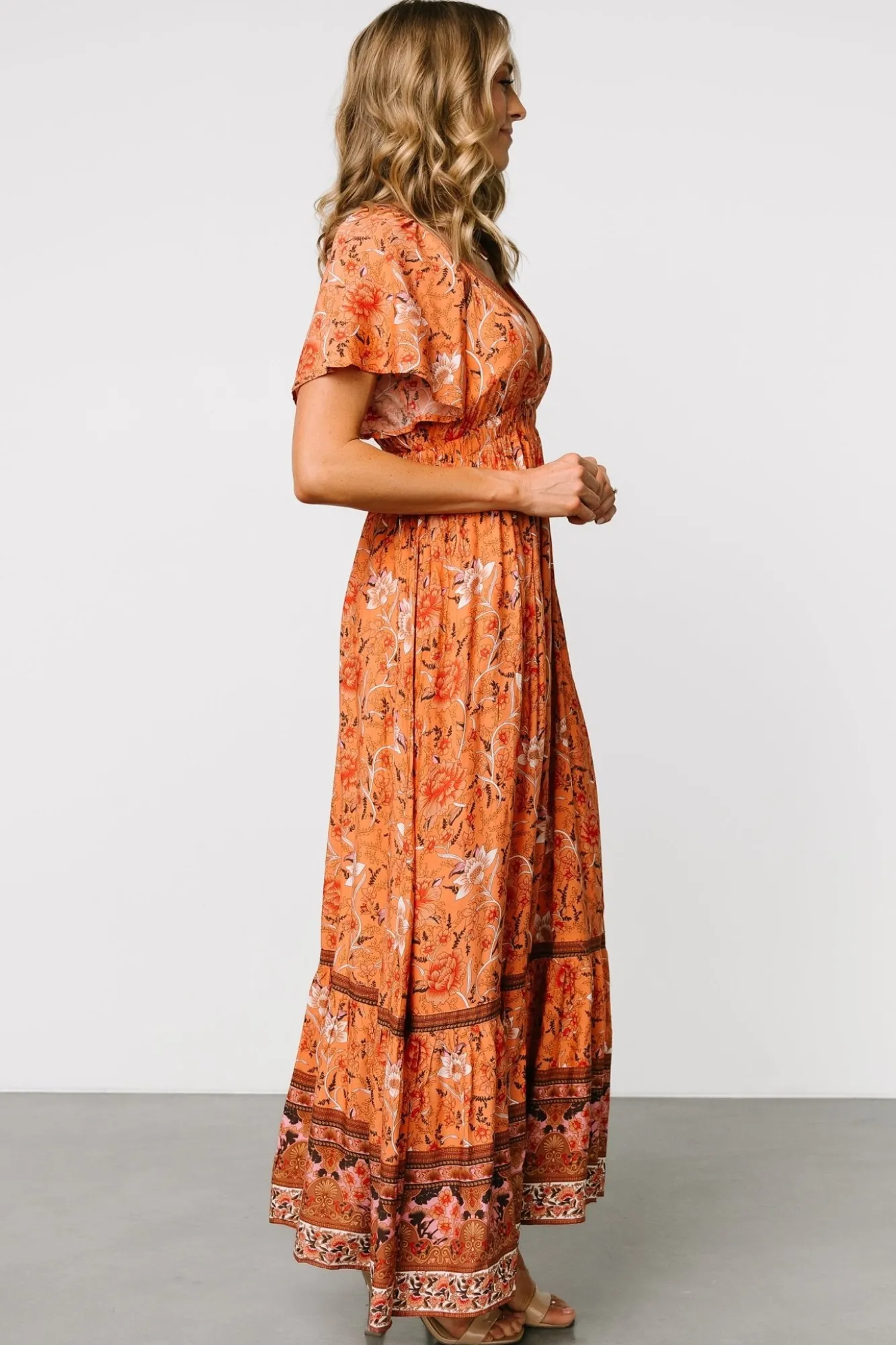 Baltic Born Marietta Maxi Dress | Orange Floral
