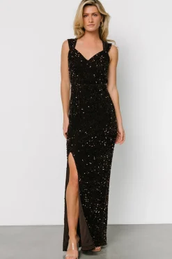 Baltic Born Marilyn Sequin Maxi Gown | Dark Brown