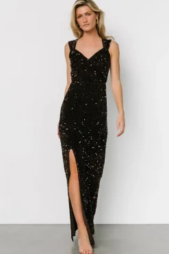 Baltic Born Marilyn Sequin Maxi Gown | Dark Brown
