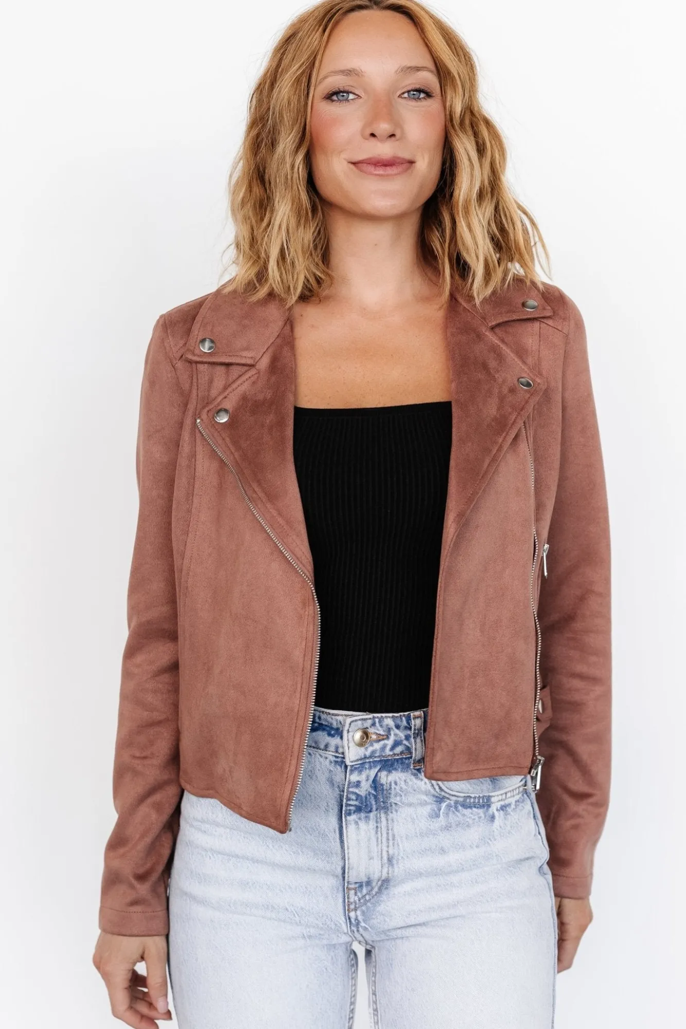 Baltic Born Marisa Faux Suede Jacket | Dusty Clove