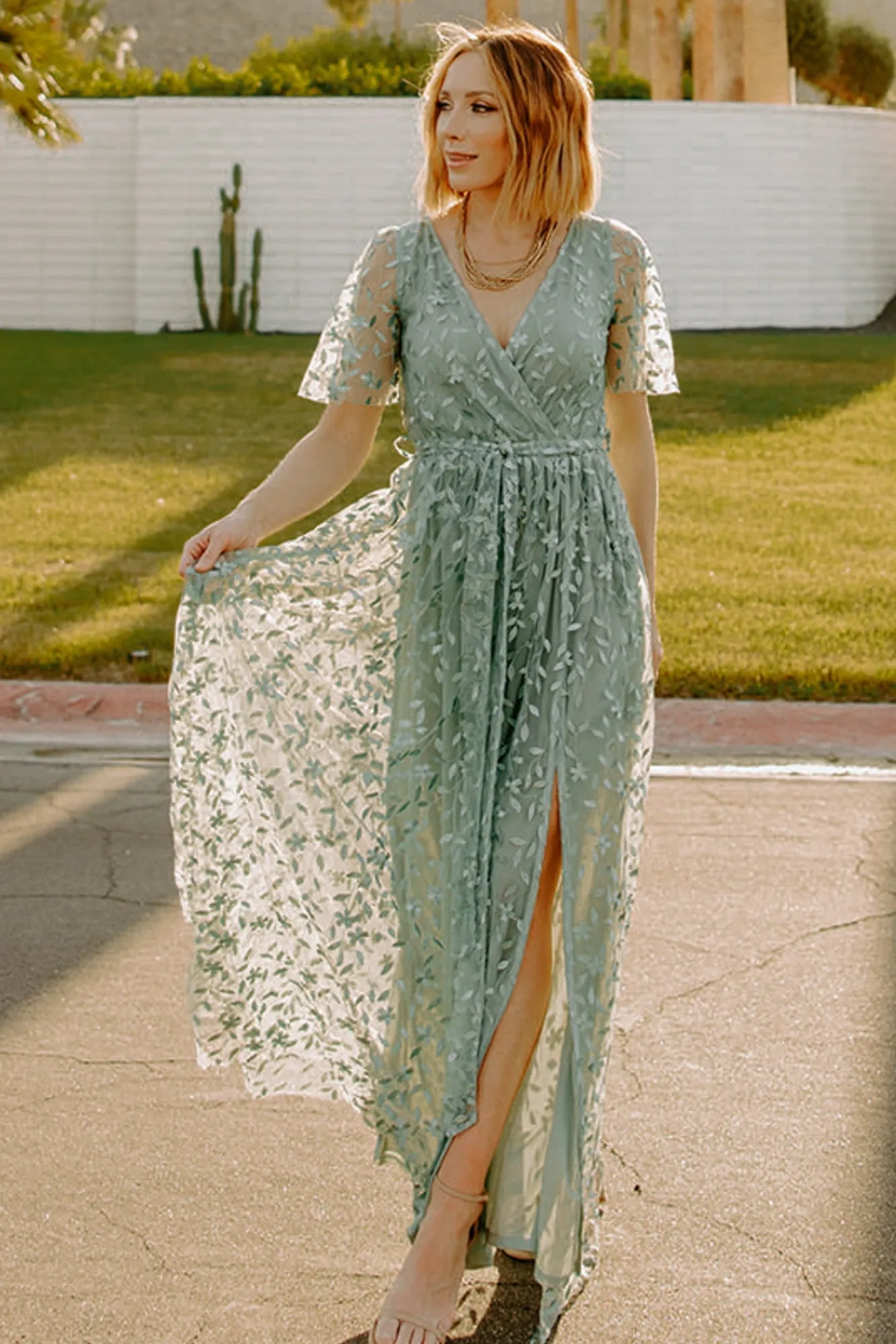 Baltic Born Marseille Embossed Maxi Dress |