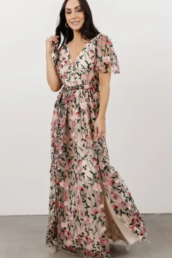 Baltic Born Marseille Embossed Maxi Dress | Rose Garden
