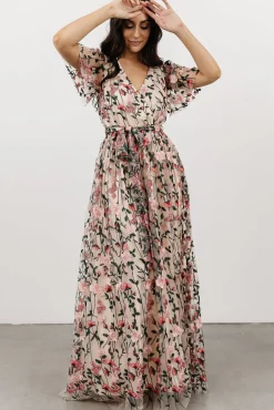 Baltic Born Marseille Embossed Maxi Dress | Rose Garden