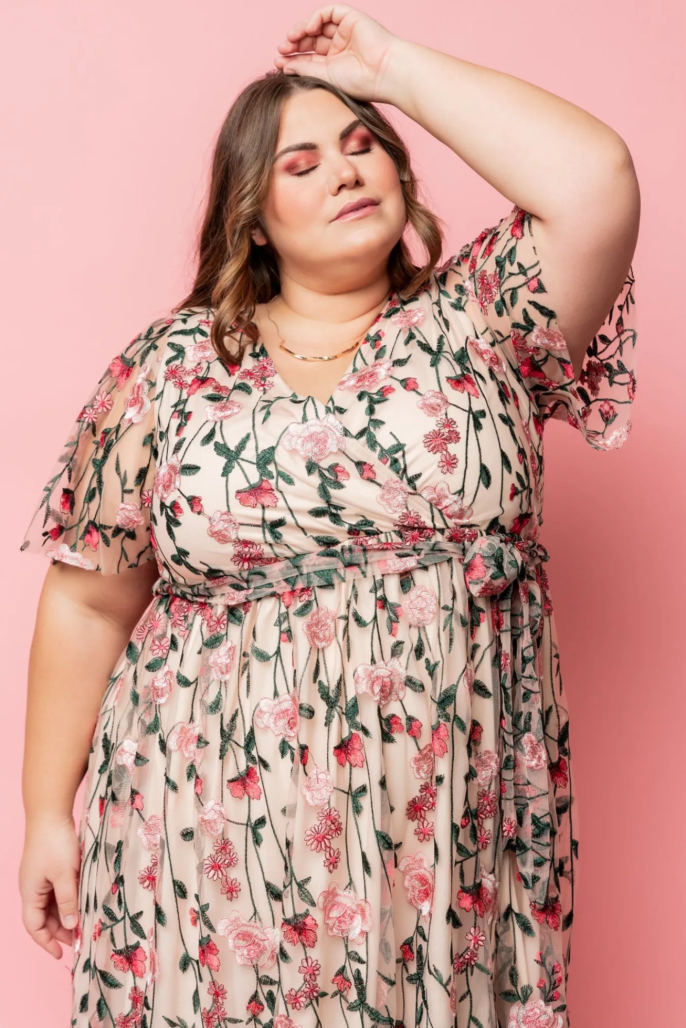 Baltic Born Marseille Embossed Maxi Dress | Rose Garden