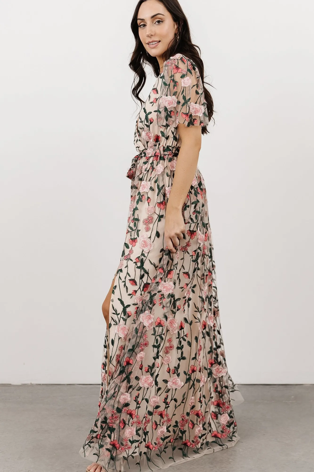 Baltic Born Marseille Embossed Maxi Dress | Rose Garden