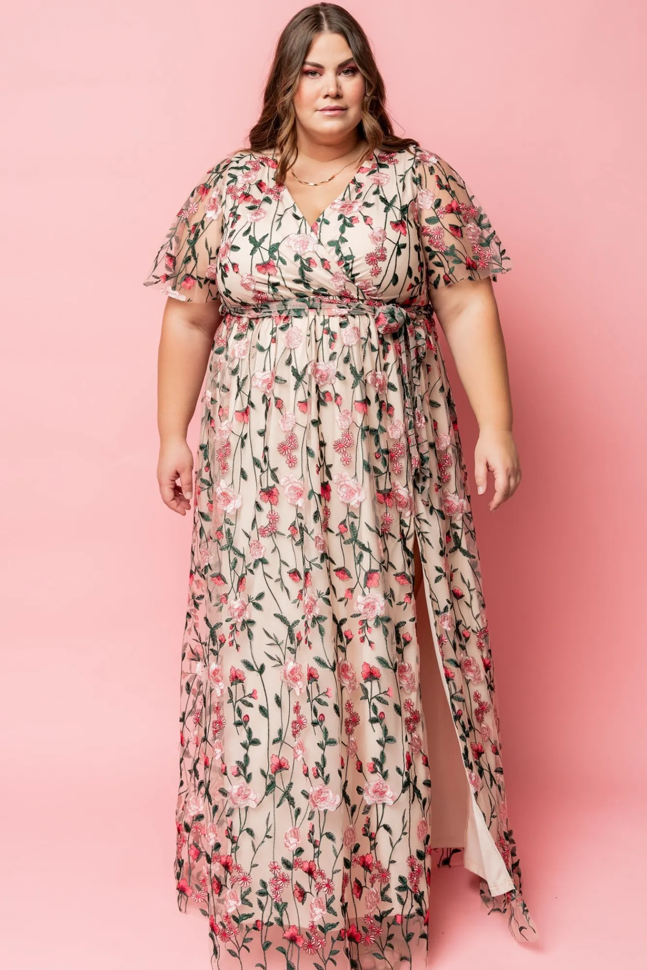 Baltic Born Marseille Embossed Maxi Dress | Rose Garden