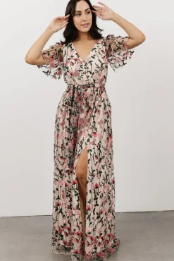 Baltic Born Marseille Embossed Maxi Dress | Rose Garden