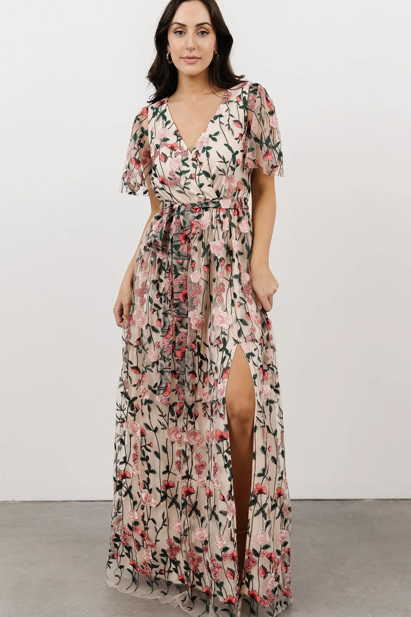Baltic Born Marseille Embossed Maxi Dress | Rose Garden