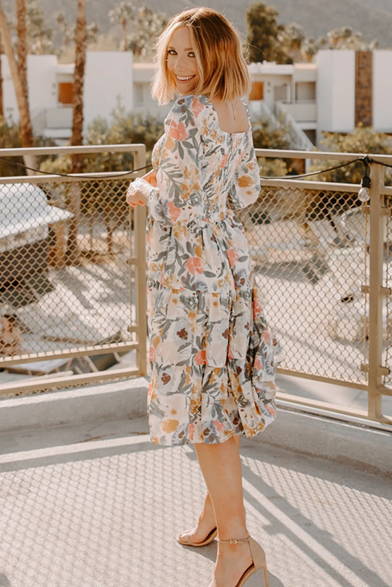 Baltic Born Marta Smocked Midi Dress | Multi Floral