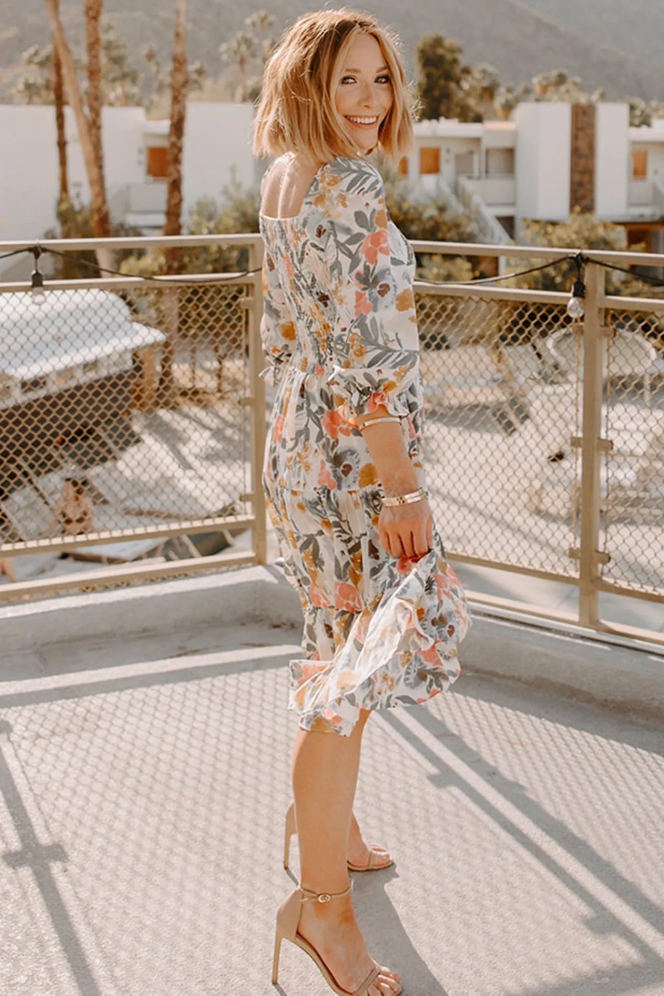 Baltic Born Marta Smocked Midi Dress | Multi Floral