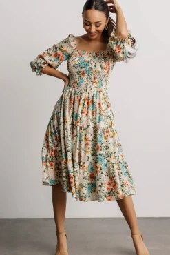 Baltic Born Marta Smocked Midi Dress | Summer Floral