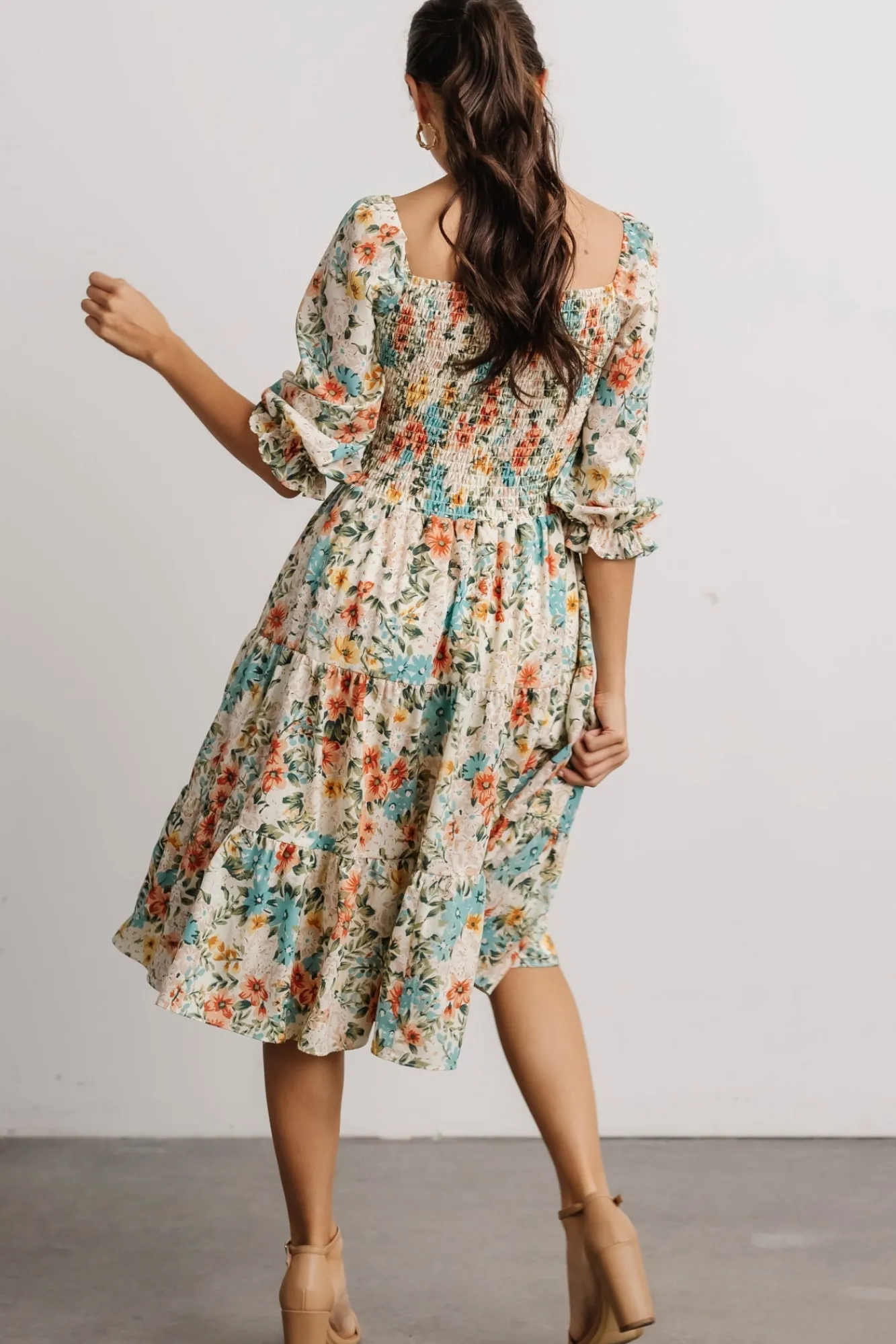 Baltic Born Marta Smocked Midi Dress | Summer Floral