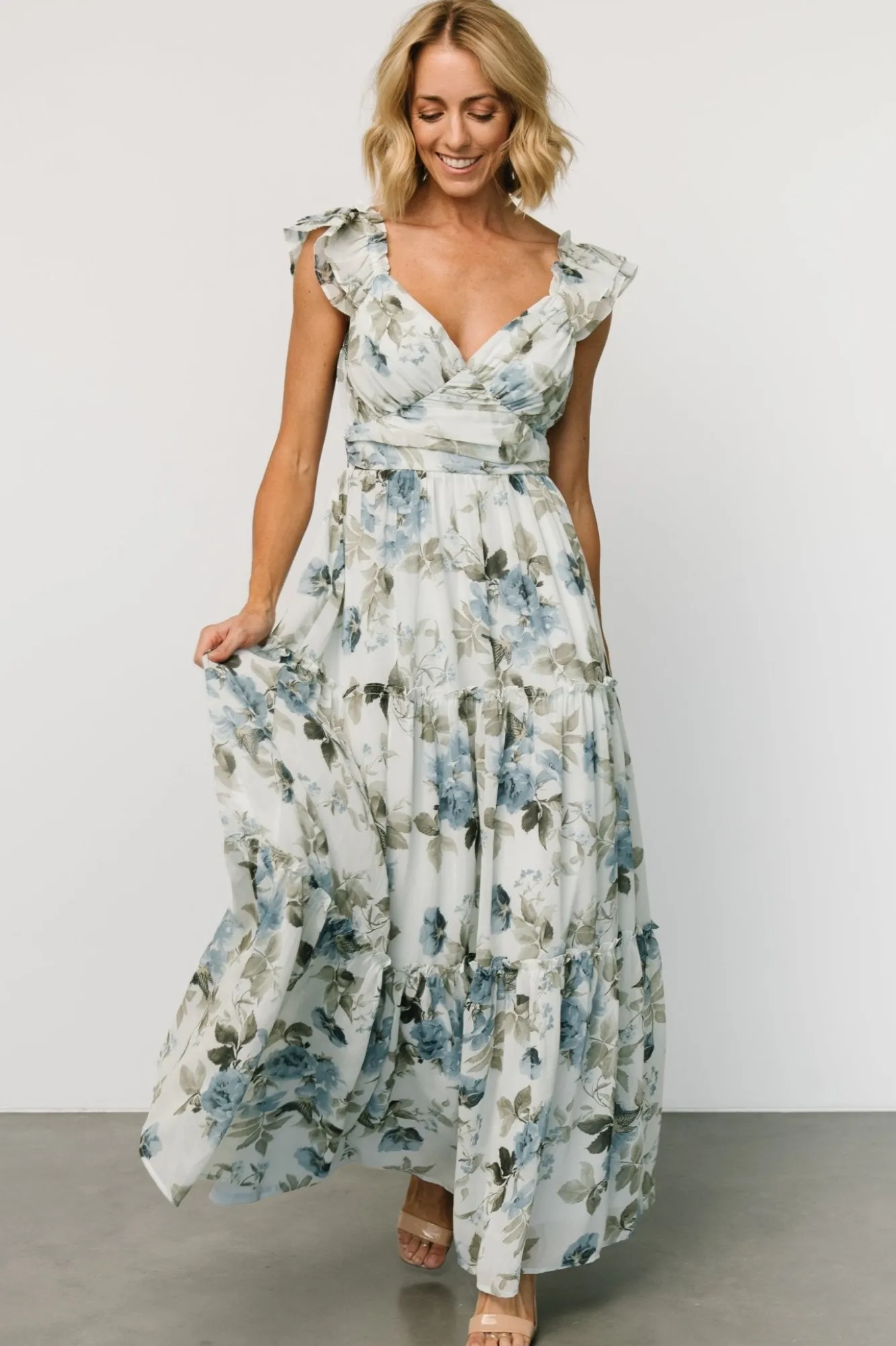 Baltic Born Martina Maxi Dress | Light Blue Floral