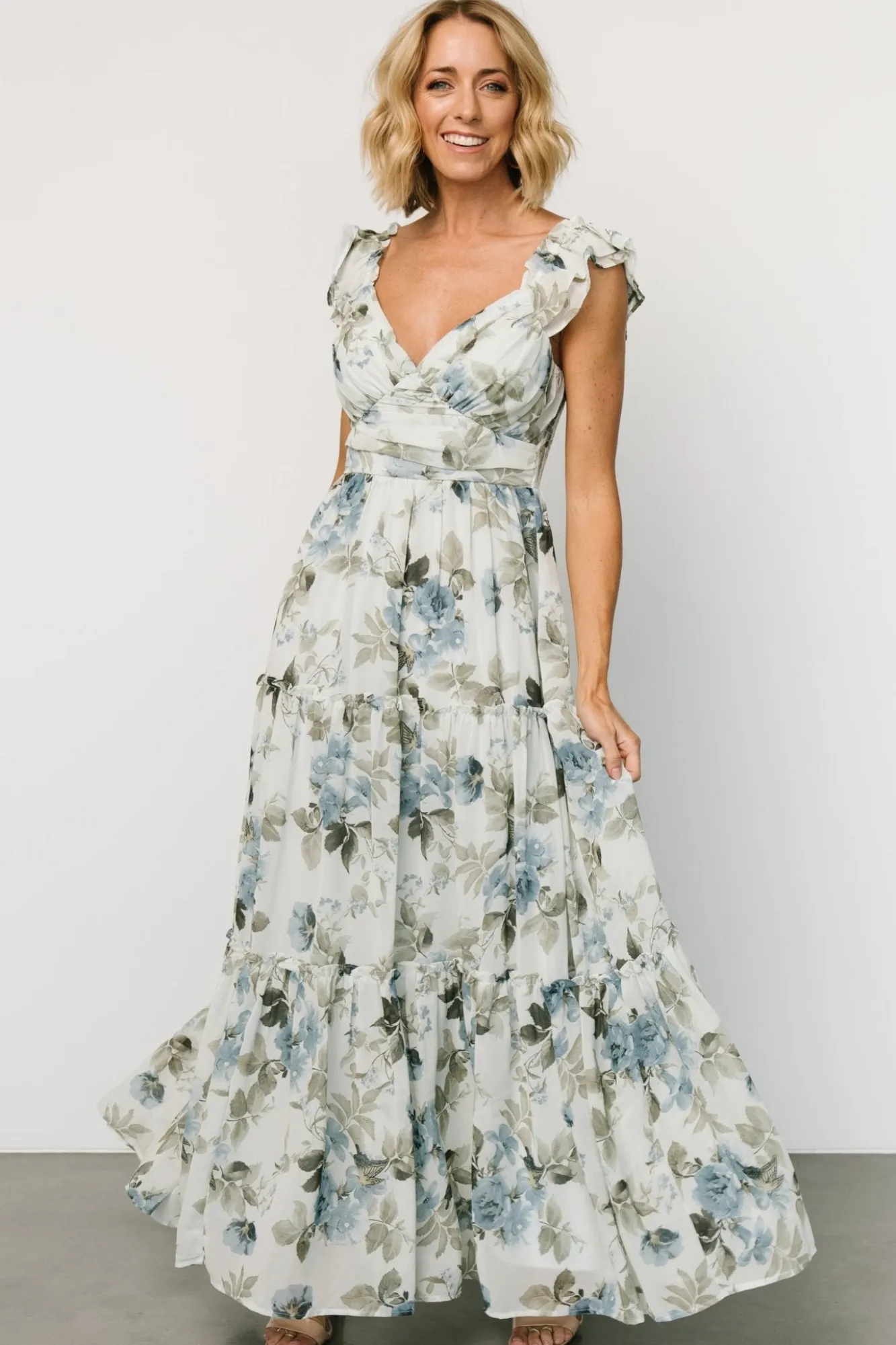 Baltic Born Martina Maxi Dress | Light Blue Floral