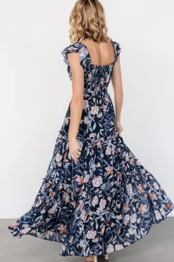 Baltic Born Martina Maxi Dress | Navy Multi