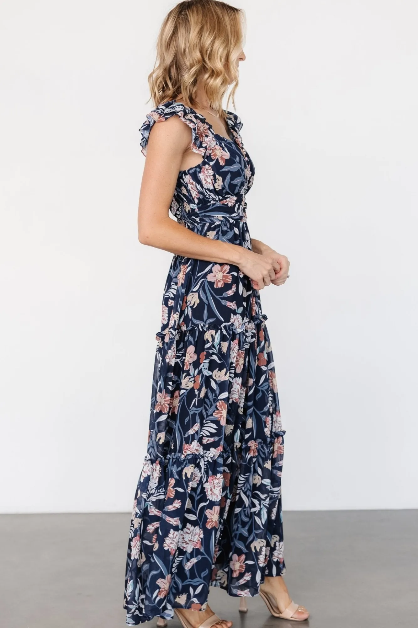Baltic Born Martina Maxi Dress | Navy Multi