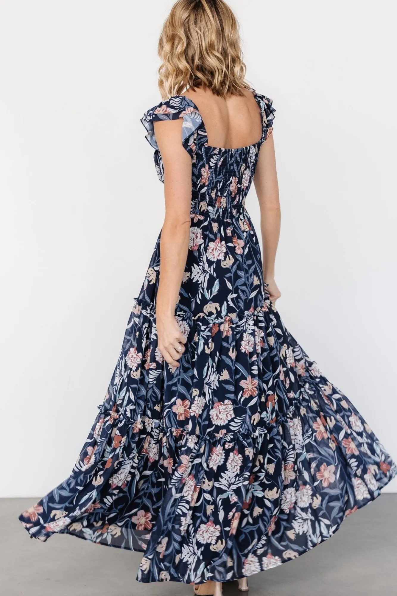 Baltic Born Martina Maxi Dress | Navy Multi