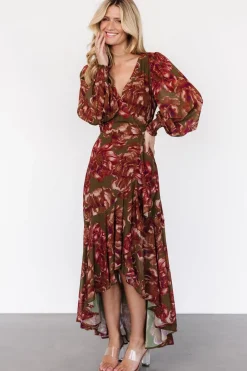 Baltic Born Maryana Ruffle Dress | Olive Floral