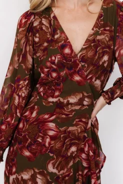 Baltic Born Maryana Ruffle Dress | Olive Floral