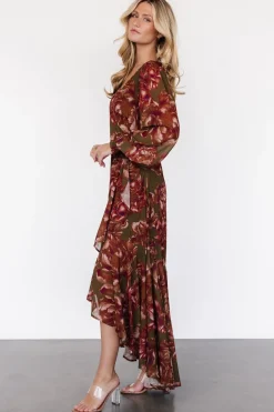 Baltic Born Maryana Ruffle Dress | Olive Floral