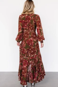 Baltic Born Maryana Ruffle Dress | Olive Floral