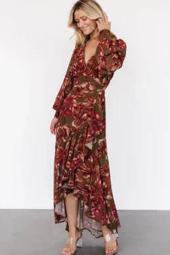 Baltic Born Maryana Ruffle Dress | Olive Floral