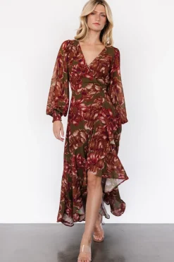 Baltic Born Maryana Ruffle Dress | Olive Floral