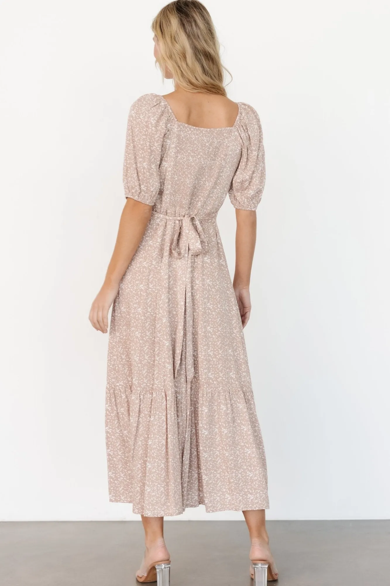 Baltic Born Mathilda Button Maxi Dress | Beige Floral